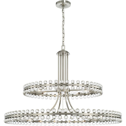Clover 24 Light 39" Wide Ring Chandelier with Glass Ball Accents