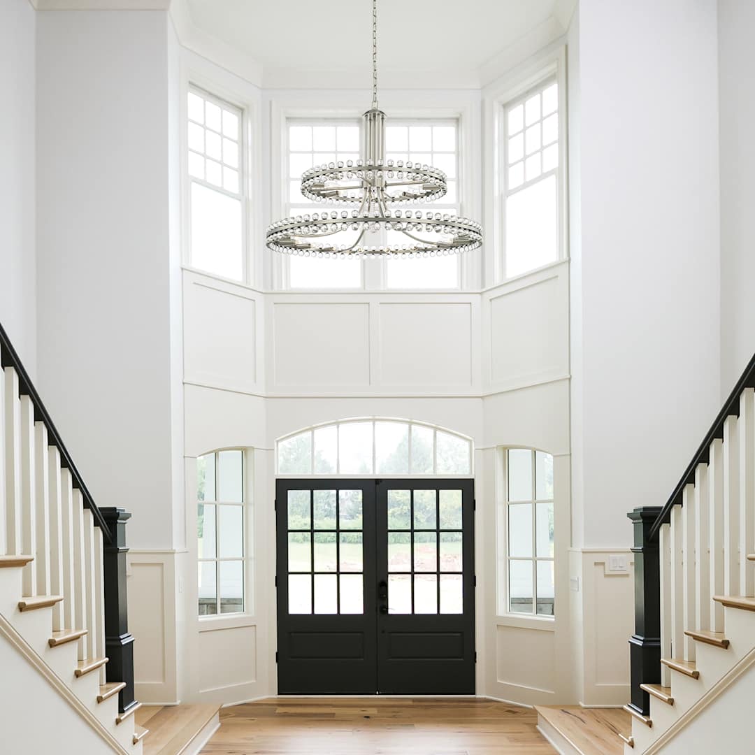 Clover 24 Light 39" Wide Ring Chandelier with Glass Ball Accents