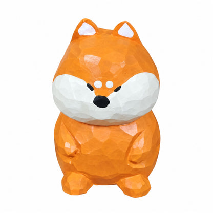Coonli Hand Carved Wooden Fox Figurine – Animal Statue (6cm)