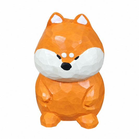 Coonli Hand Carved Wooden Fox Figurine – Animal Statue (6cm)