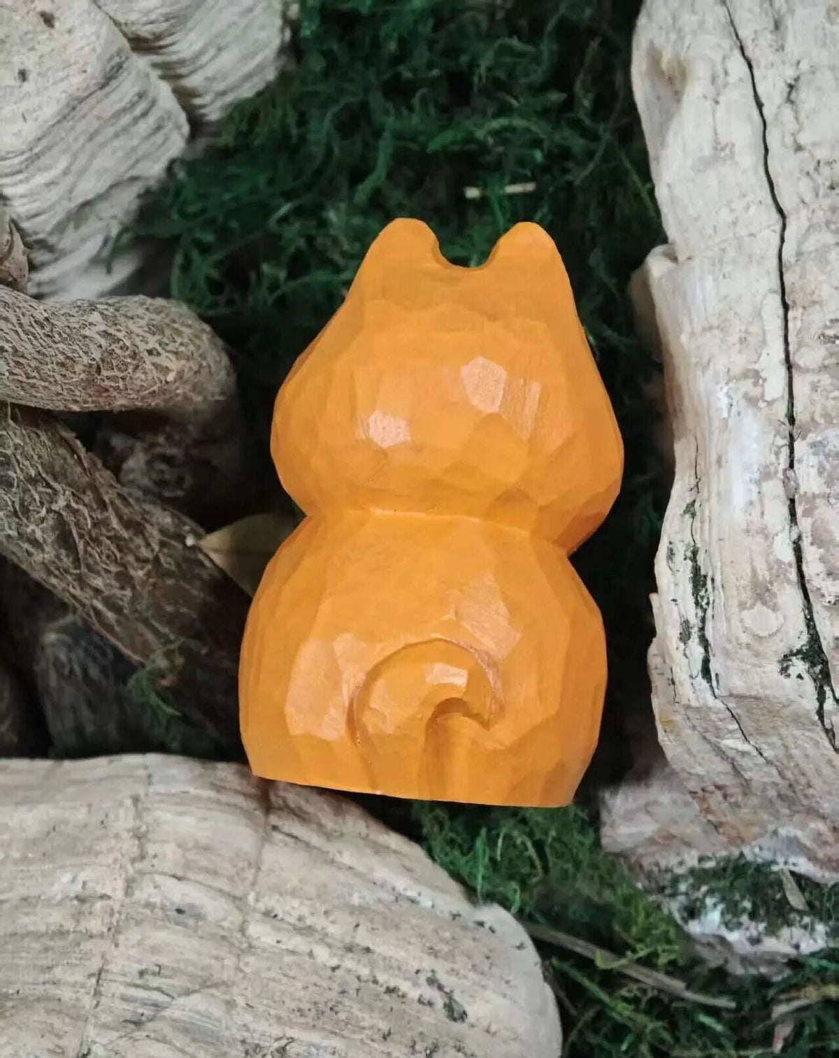 Coonli Hand Carved Wooden Fox Figurine – Animal Statue (6cm) 2