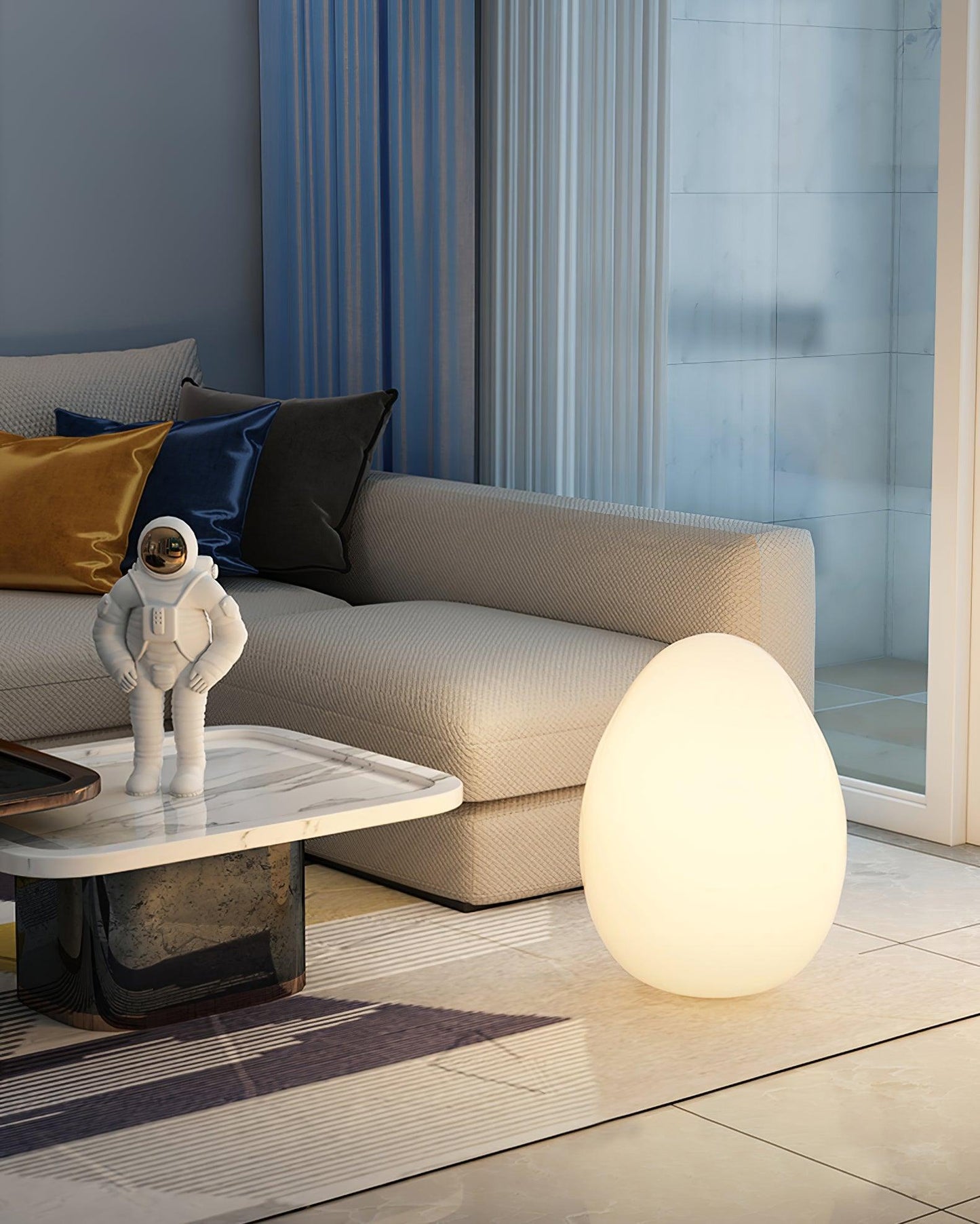 Modern Egg-Shaped Table Lamp