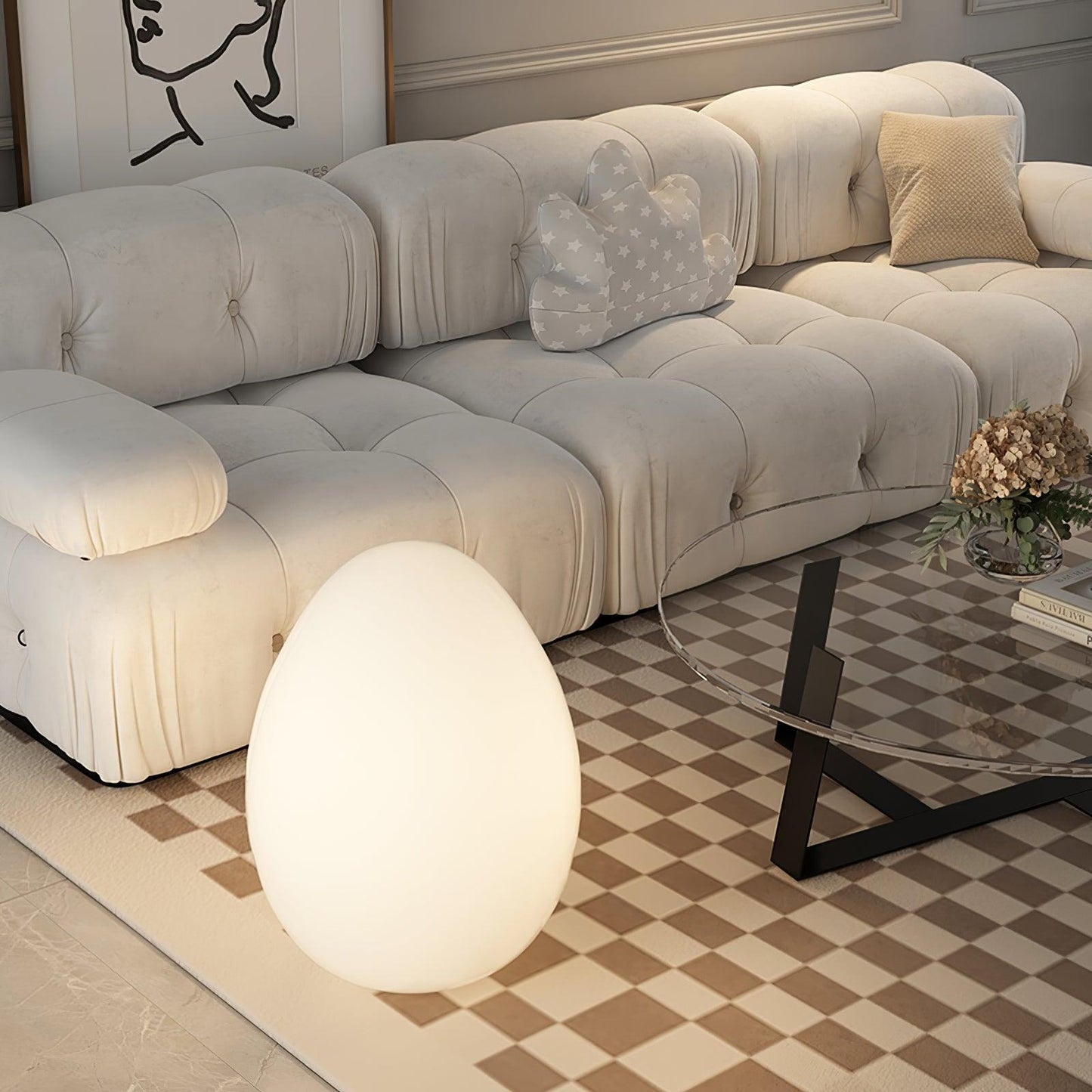 Modern Egg-Shaped Table Lamp