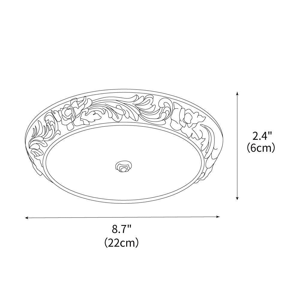 Vintage Carved LED Ceiling Light