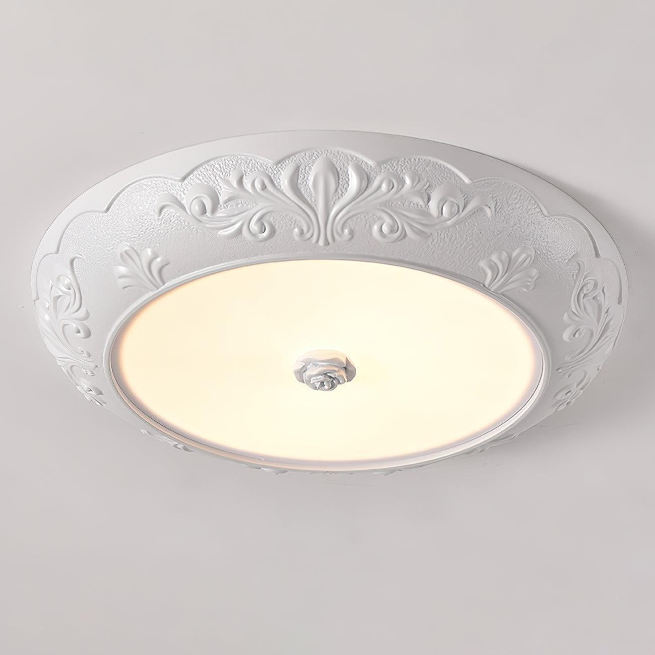 Vintage Carved LED Ceiling Light