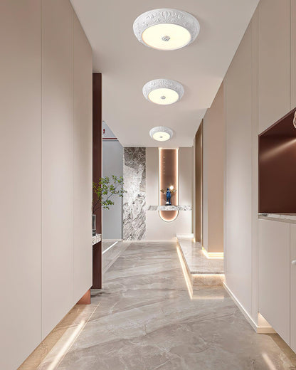 Vintage Carved LED Ceiling Light