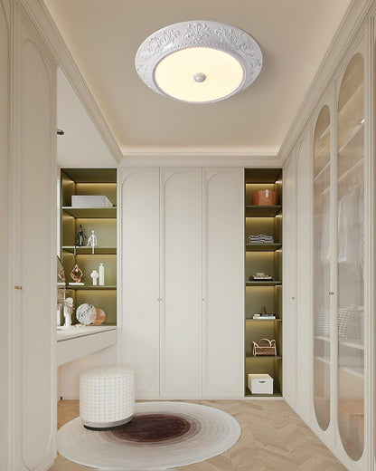 Vintage Carved LED Ceiling Light