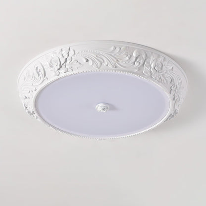 Vintage Carved LED Ceiling Light