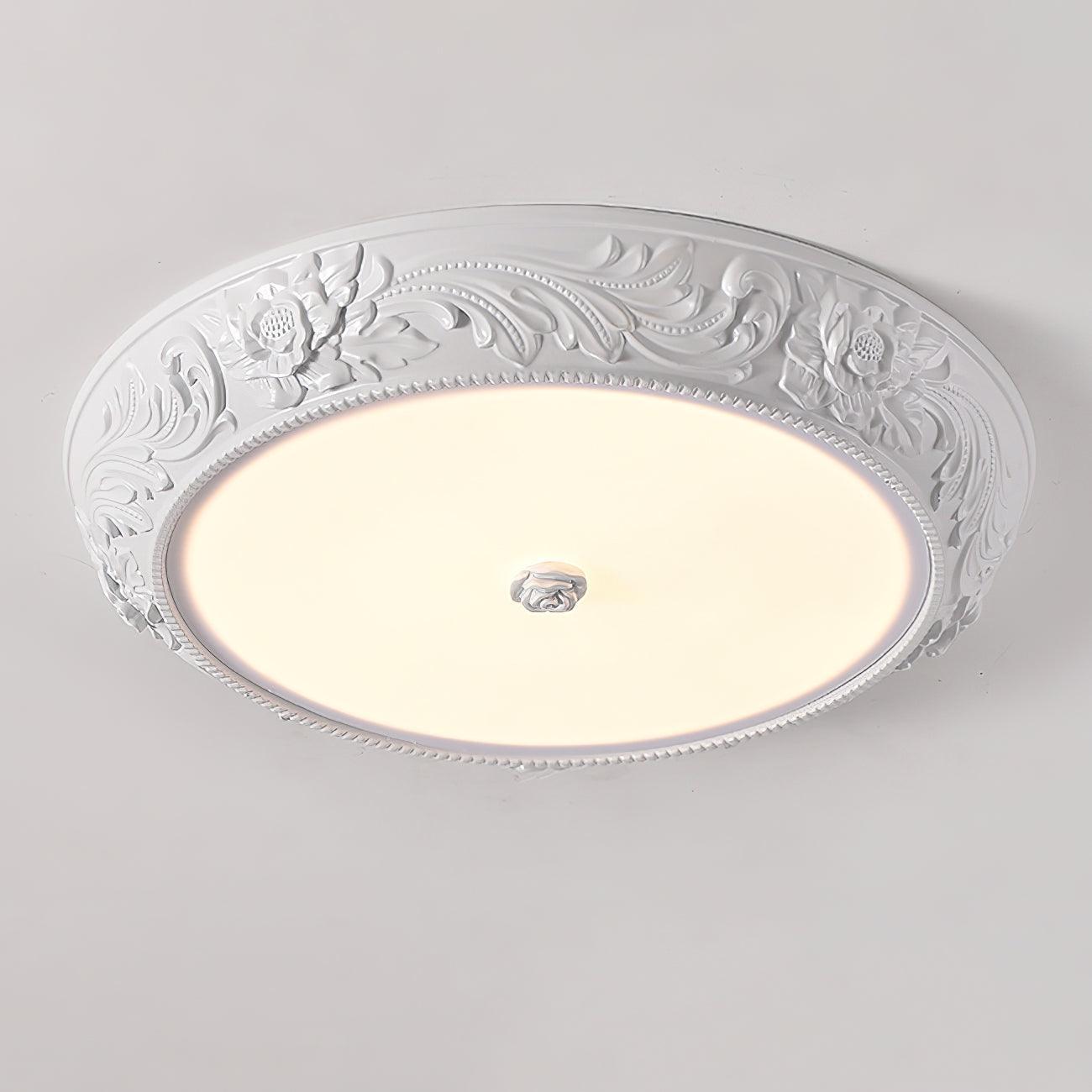 Vintage Carved LED Ceiling Light