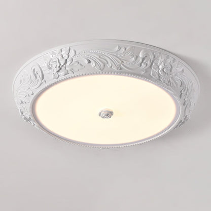 Vintage Carved LED Ceiling Light