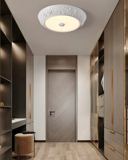 Vintage Carved LED Ceiling Light