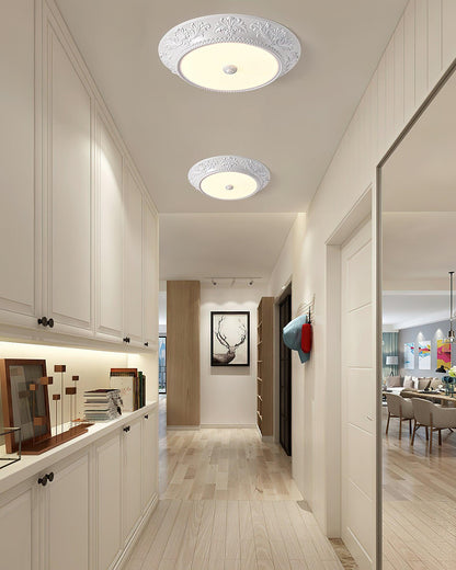 Vintage Carved LED Ceiling Light