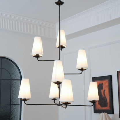 Modern Brass Fabric Chandelier