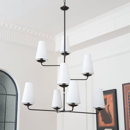 Modern Brass Fabric Chandelier