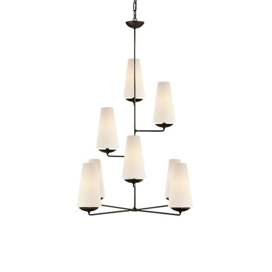 Modern Brass Fabric Chandelier