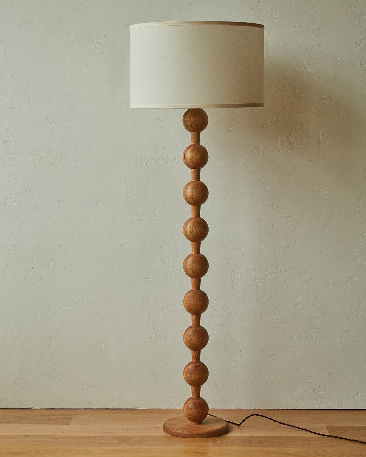 Bohemian Ash Wood Floor Lamp