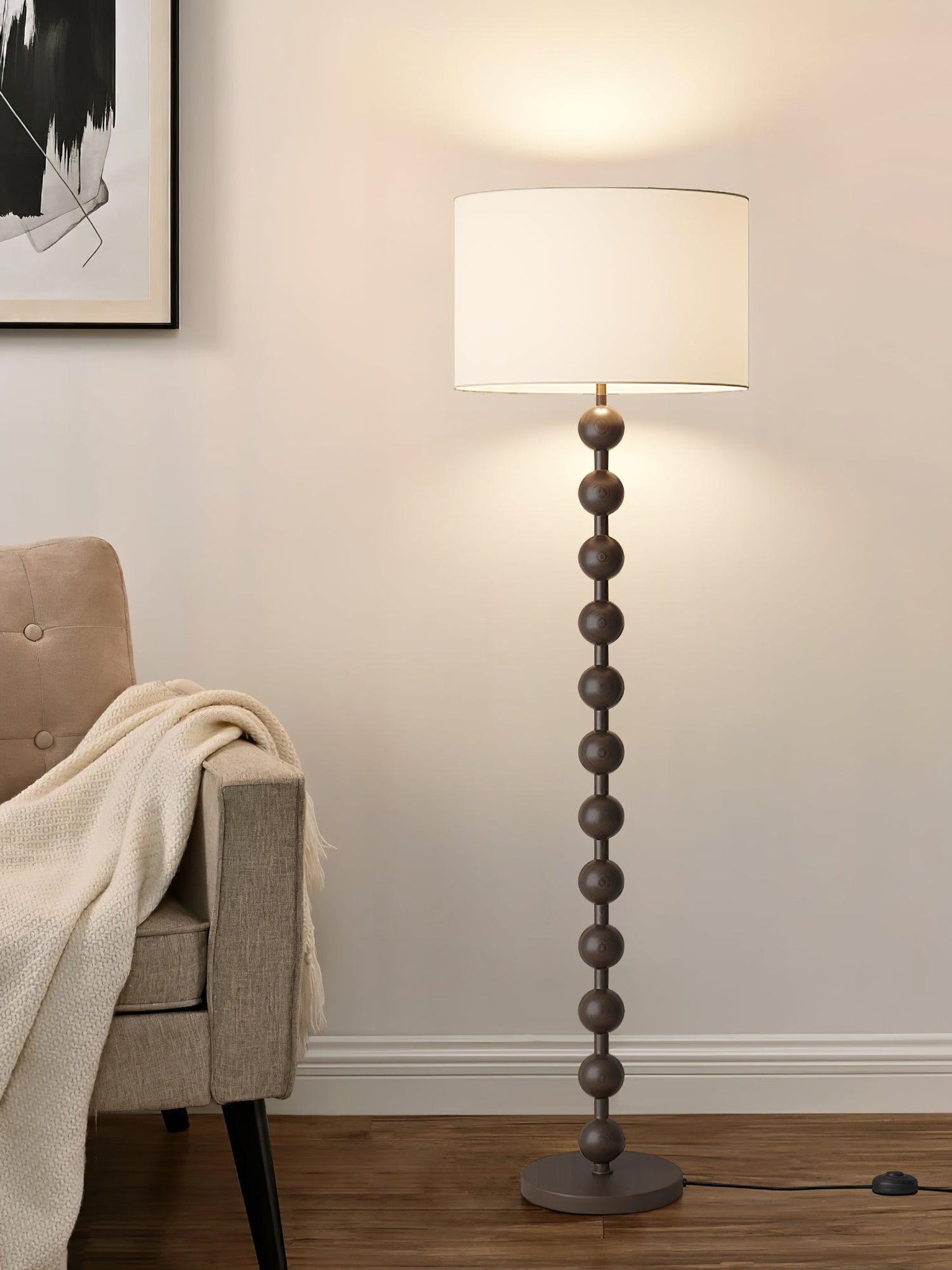 Bohemian Ash Wood Floor Lamp