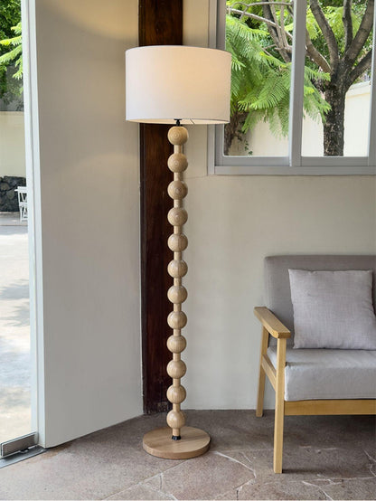 Bohemian Ash Wood Floor Lamp