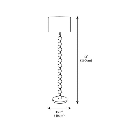 Bohemian Ash Wood Floor Lamp