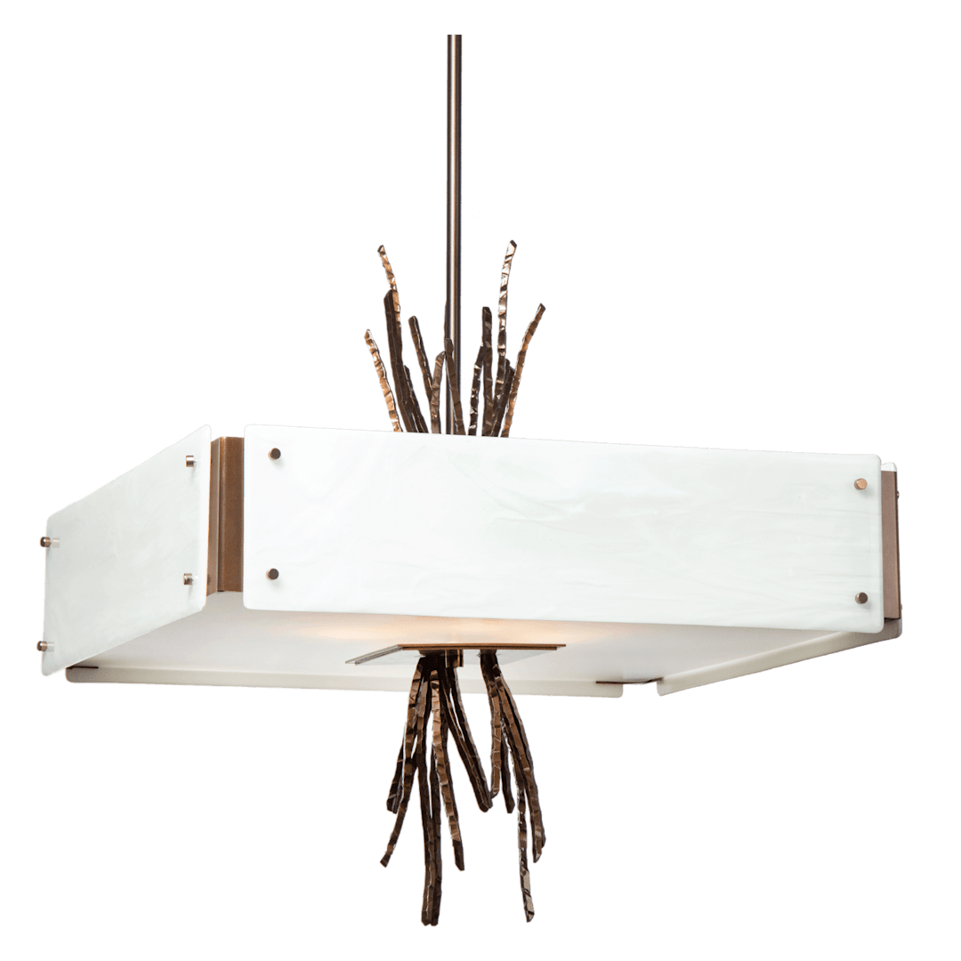 Ironwood 24" Wide Artisan Crafted Chandelier with Hand Textured Glass and Sculpted Steel
