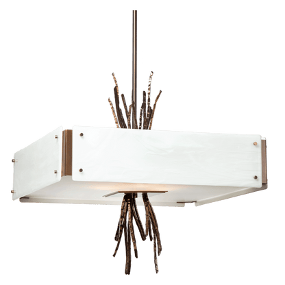 Ironwood 24" Wide Artisan Crafted Chandelier with Hand Textured Glass and Sculpted Steel