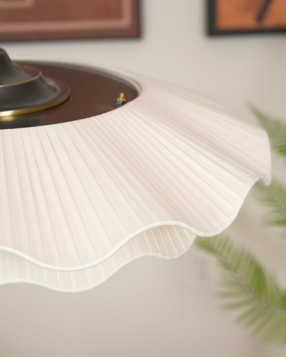 Brass Fabric Pendant Light