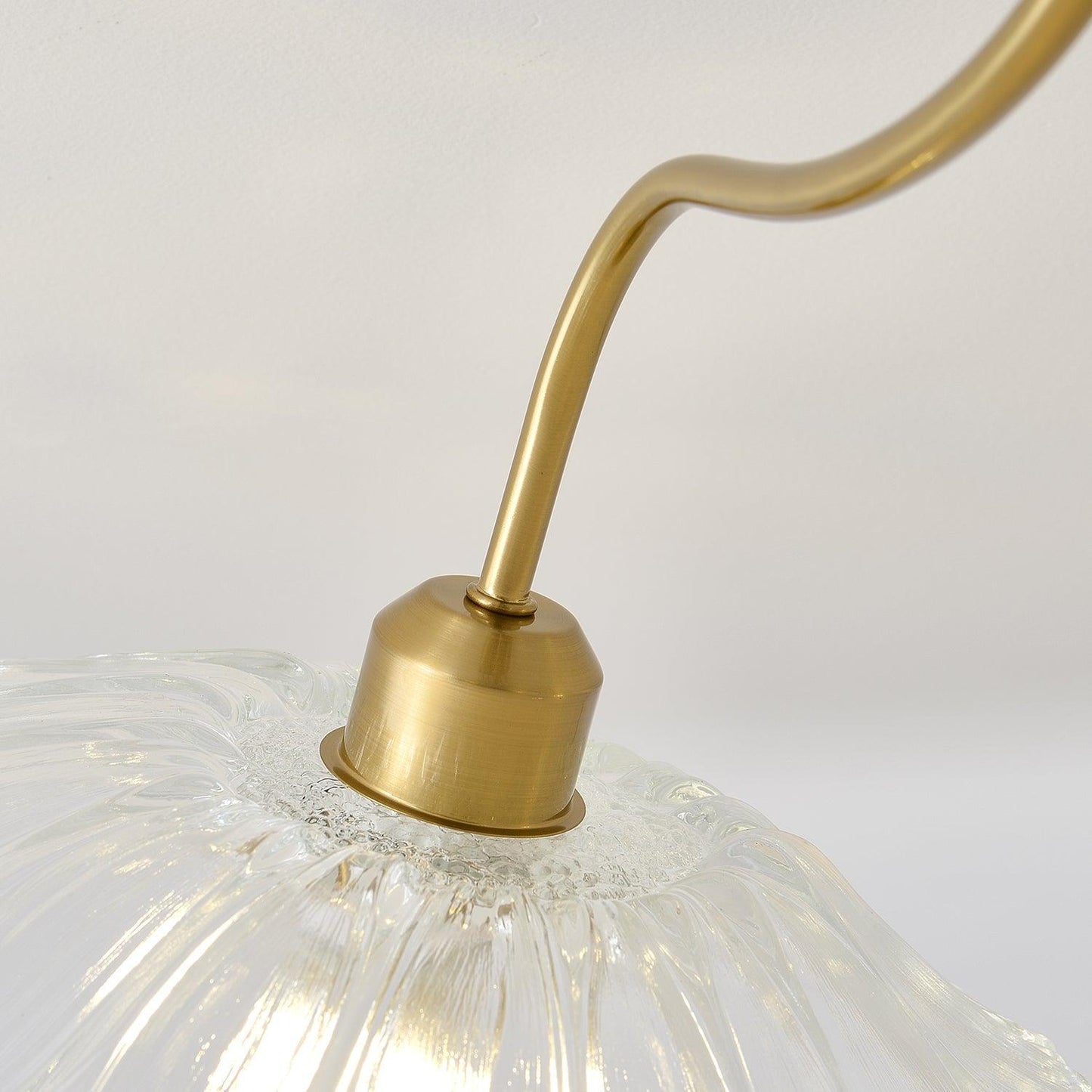 Vintage Floral Metal Glass Ceiling Light