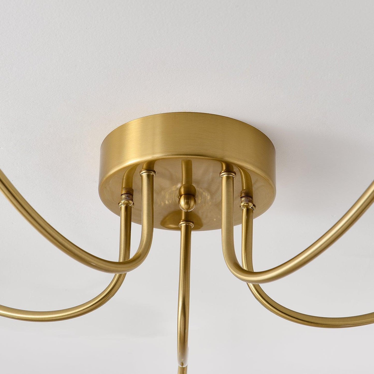 Vintage Floral Metal Glass Ceiling Light