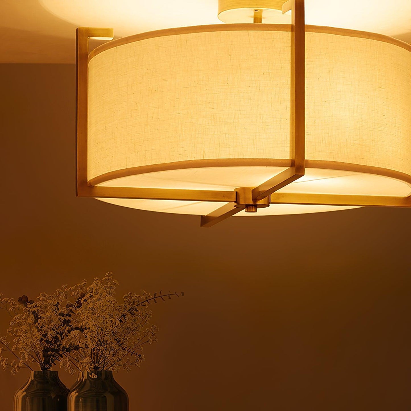 Modern Minimalist Metal Fabric Ceiling Light