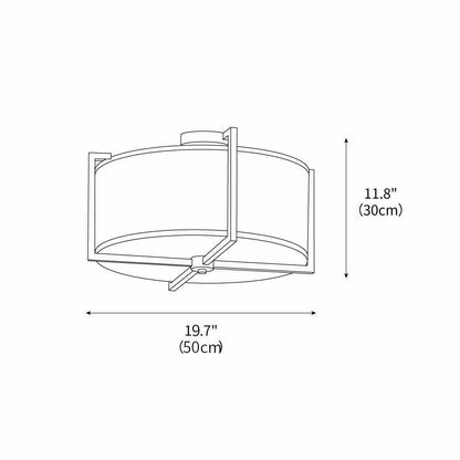 Modern Minimalist Metal Fabric Ceiling Light