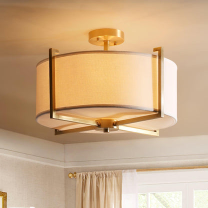 Modern Minimalist Metal Fabric Ceiling Light