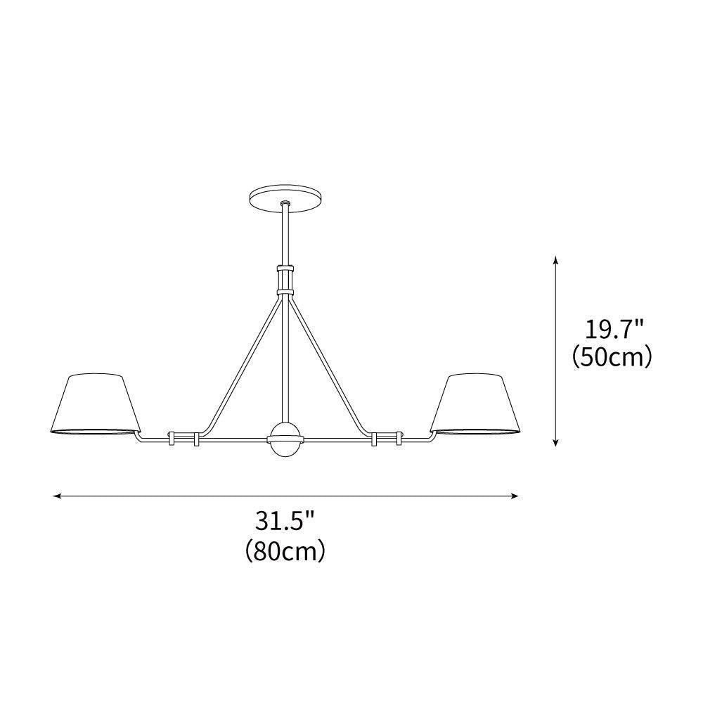 Modern Minimalist Brass Chandelier