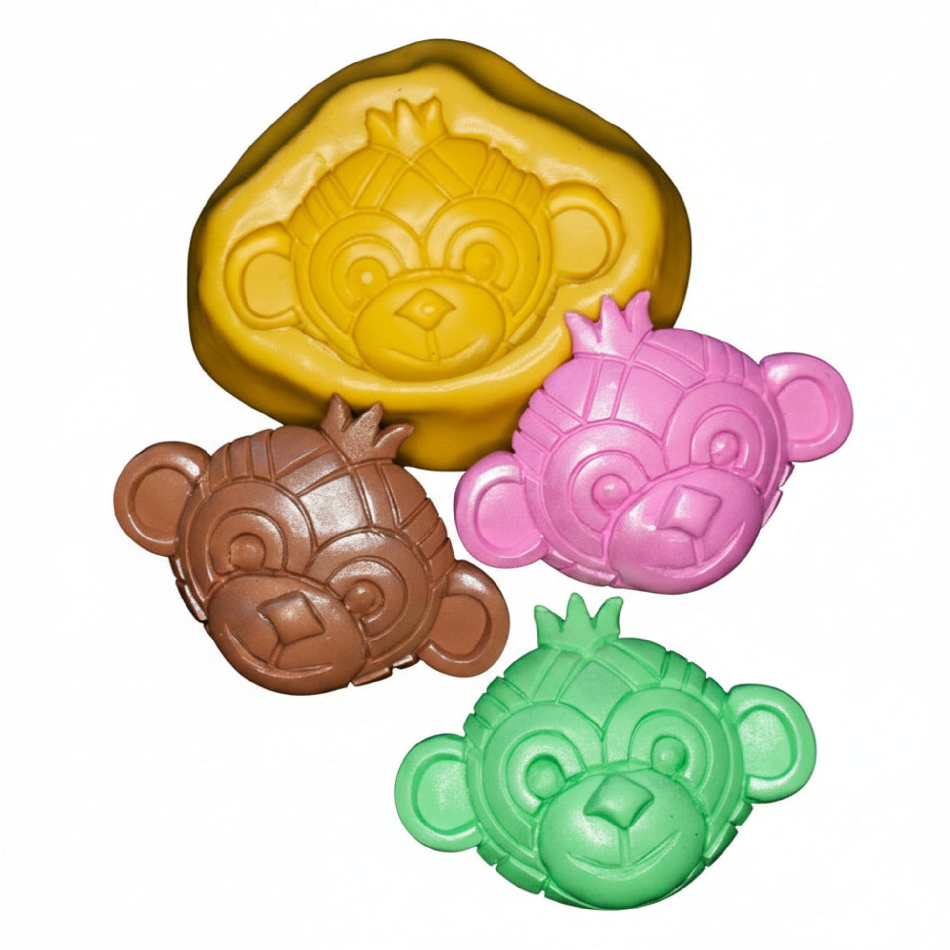 Monkey Silicone Mold: DIY Polymer Clay, Resin, Mosaic Art