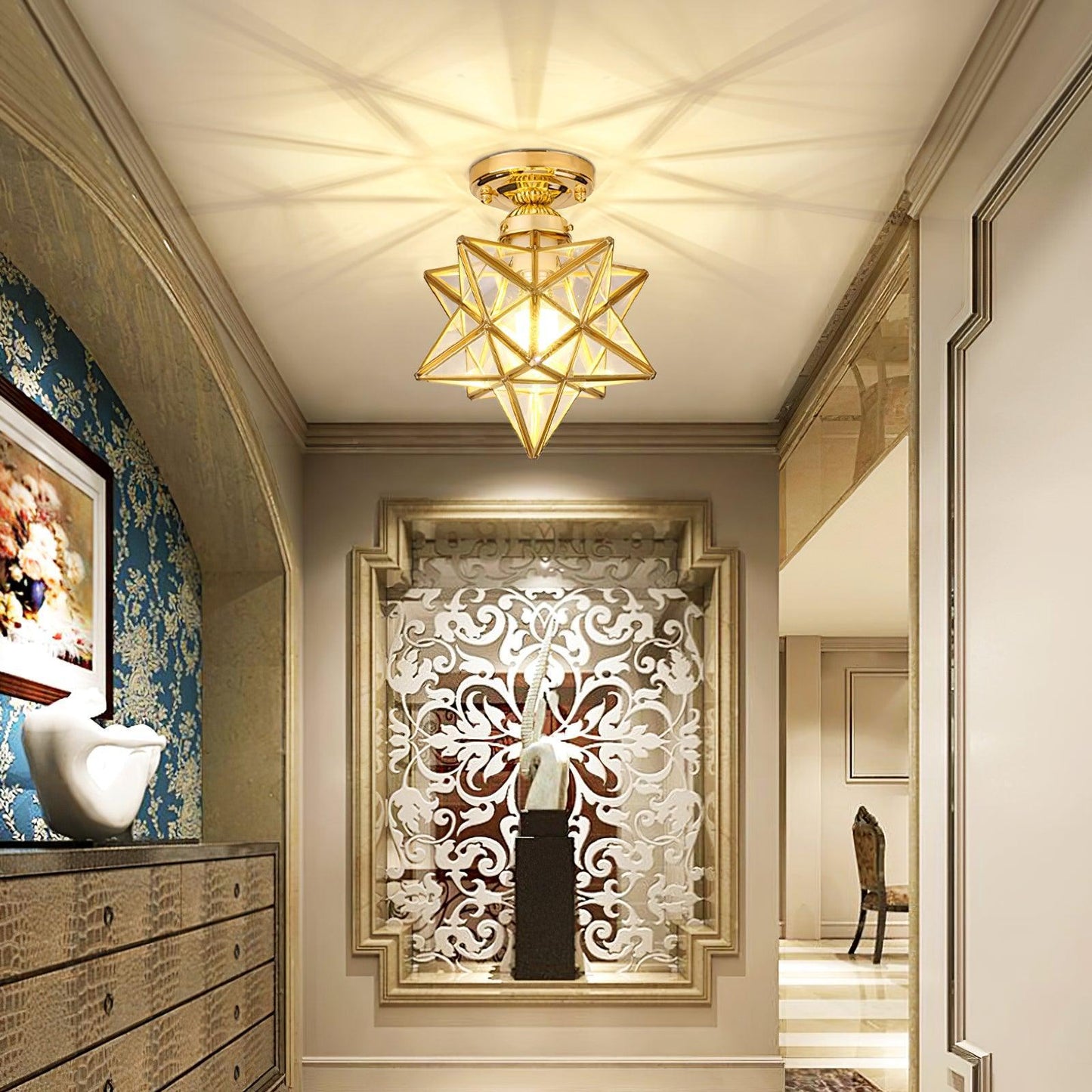 Nordic Brass Ceiling Light