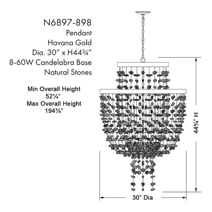 Stonybrook 8 Light 30" Wide Pendant