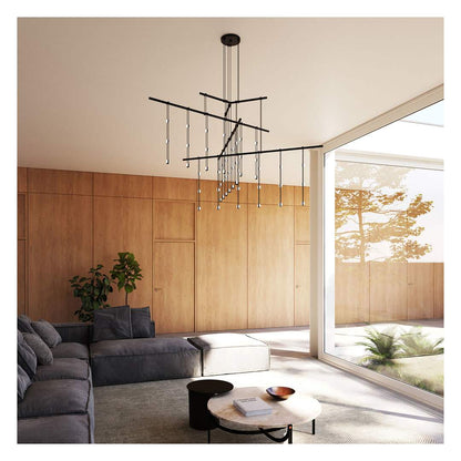 Suspenders LED 4-Tier Tri-Bar Multi Light Pendant