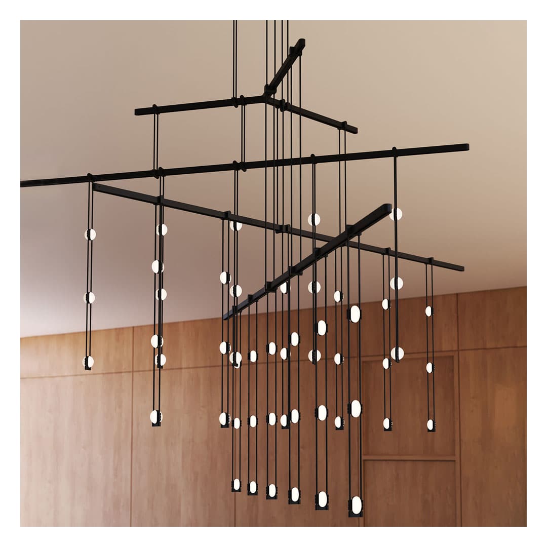 Suspenders LED 4-Tier Tri-Bar Multi Light Pendant