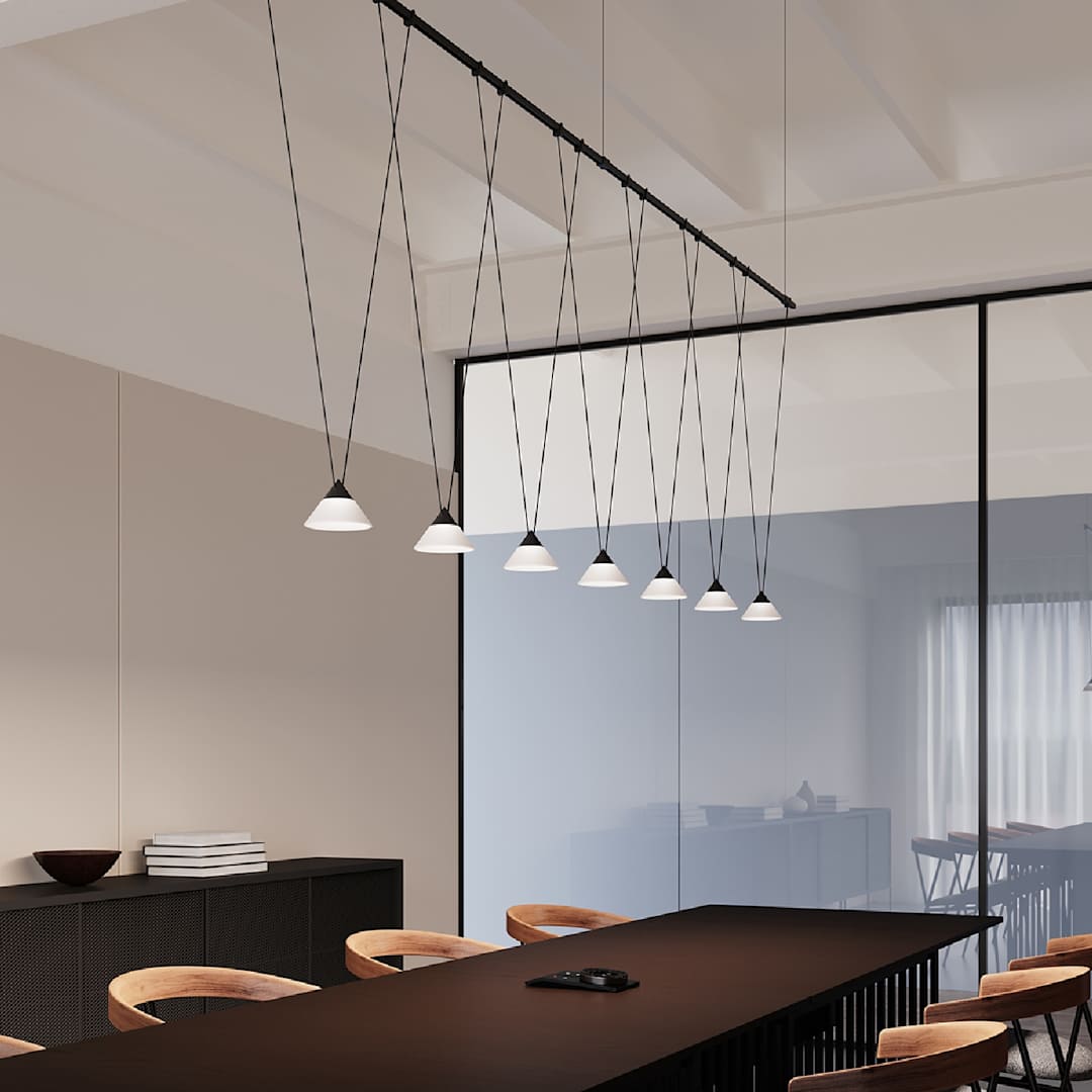 Suspenders 7 Light 97" Wide LED Suspension Multi Light Pendant