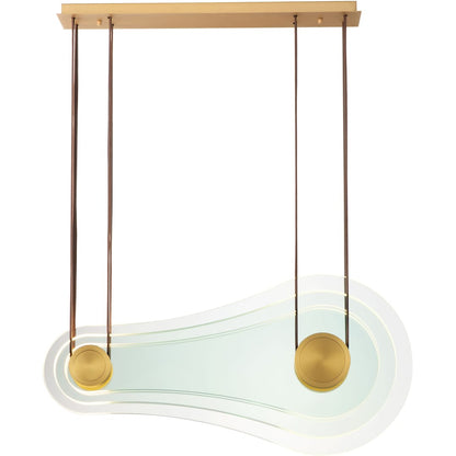 Stratum 32" Wide LED Abstract Linear Pendant by Nina Magon