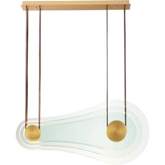 Stratum 32" Wide LED Abstract Linear Pendant by Nina Magon