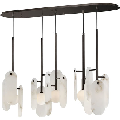 Megalith 5 Light 48" Wide LED Linear Chandelier by Nina Magon
