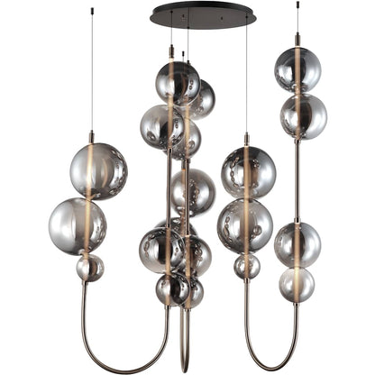 Dreamer 59" Wide LED Abstract Multi Light Pendant
