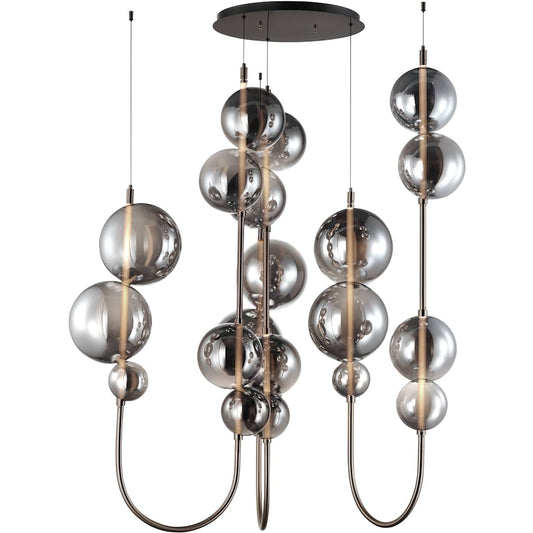 Dreamer 59" Wide LED Abstract Multi Light Pendant
