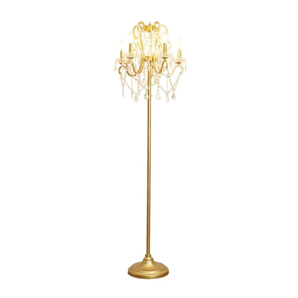 Vintage Crystal Floor Lamp