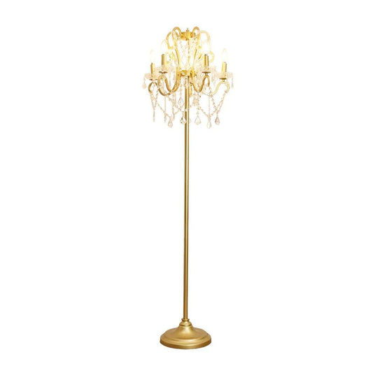 Vintage Crystal Floor Lamp