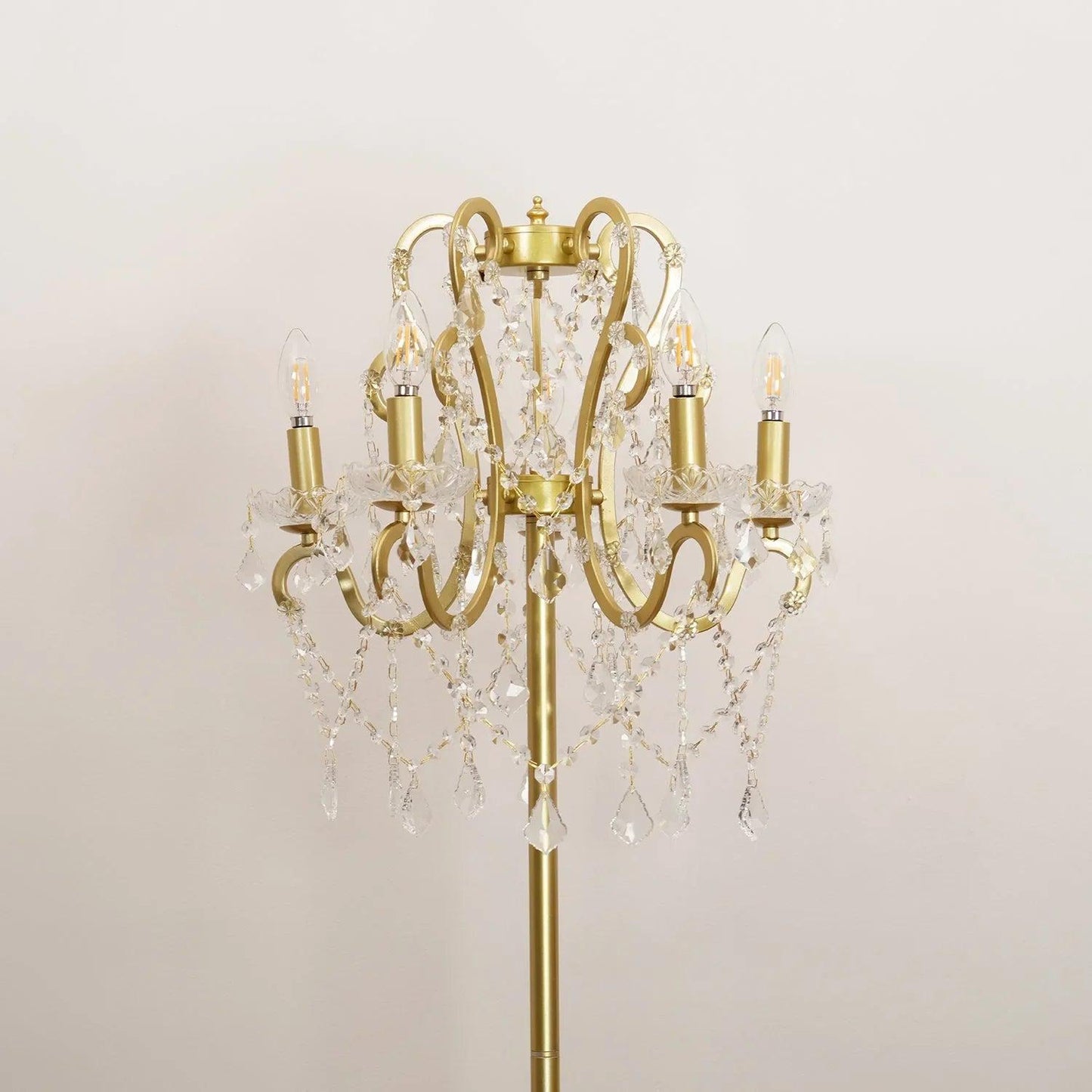 Vintage Crystal Floor Lamp