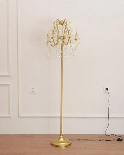 Vintage Crystal Floor Lamp