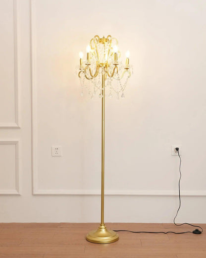 Vintage Crystal Floor Lamp