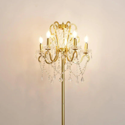Vintage Crystal Floor Lamp