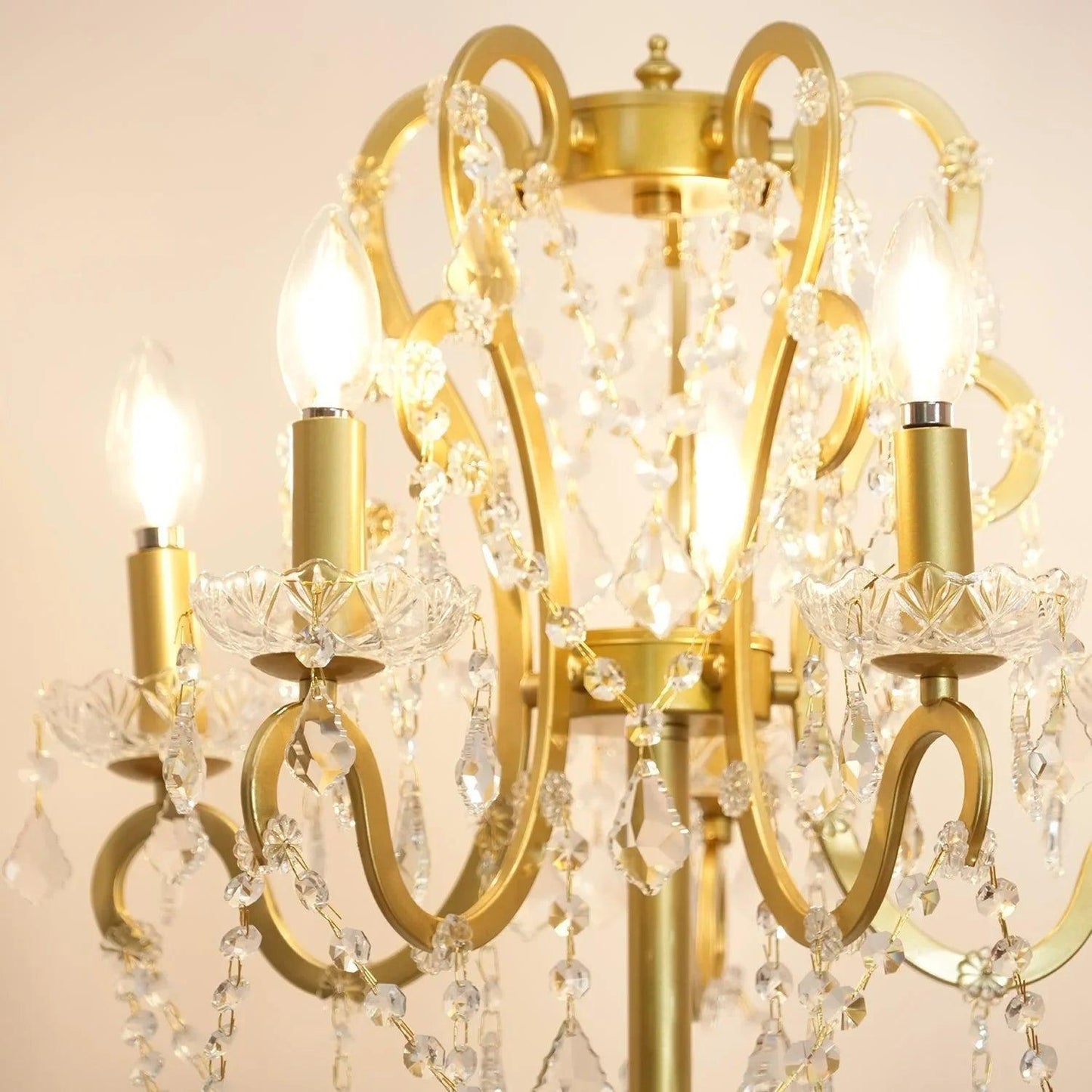 Vintage Crystal Floor Lamp